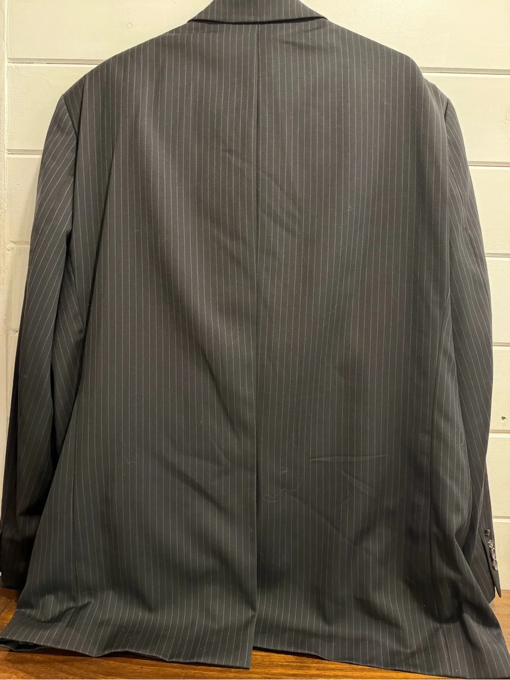 Vintage Ralph Lauren 100% Wool 2 Piece Single Breasted Brown Pinstripe Suit Set